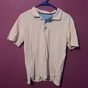 Robert Graham Skull Heads Polo Shirt Mens Medium Pink Floral Lighter T6